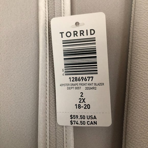 TORRID Waterfall Crepe Blazer Plus Size - Picture 4 of 4